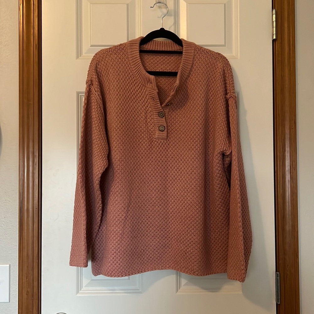Cisisily Quarter Button Sweater